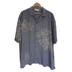 YOUNGLA Hawaiian print button front shirt short sleeve size XL